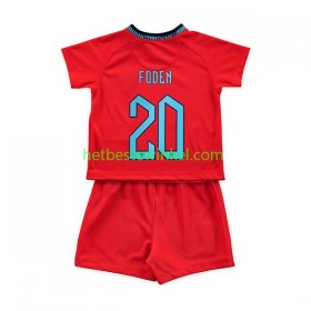 Engeland Foden 20 Voetbalshirts Kind Uit WK 2022(+ Korte broeken)